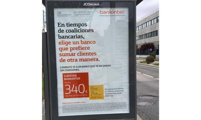 Bankinter en contra de las fusiones lanza una campaña p