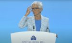 Christine Lagarde, durante la rueda de prensa de este jueves, en Fráncfort