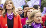 Begoña Gómez y Nadia Calviño en una manifestación del 8-M / Foto: Pablo Moreno