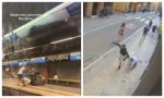 Turistas se pelean con jóvenes que intentan robarles en la estación de metro de Sagrada Familia ... Y en el Raval un individuo tira al suelo a una anciana para robarle el bolso... mientras un compatriota aprovecha para 'rapiñar' el botín que deja atrás en su huida