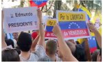 "España, escucha...", gritaban los venezolanos que se manifestaban ante el Congreso en la tarde del martes