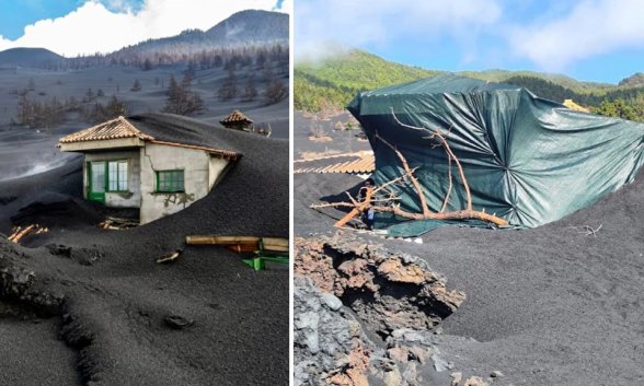 La famosa 'casa de la grieta' de La Palma