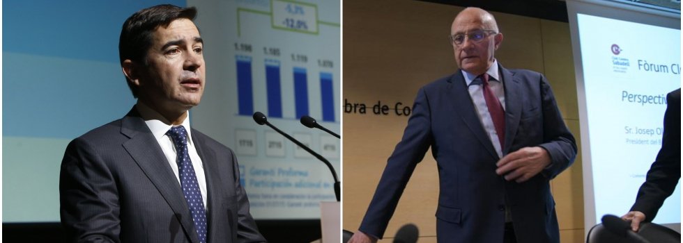 Carlos Torres, presidente del BBVA y Josep Oliu, presidente del Sabadell