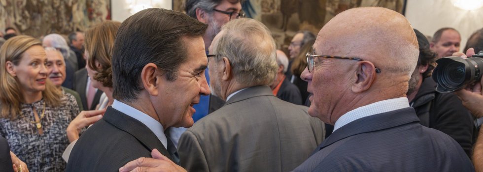 Carlos Torres y Josep Oliu eclipsaron la toma de posesión de José Luis Escrivá en el Banco de España / Foto: Pablo Moreno