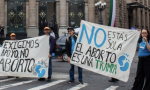 Manifestación por la vida frente a la Asamblea legislativa de la Ciudad de México