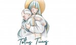 Grabado de Tina Walls, que refleja en una imagen los 27 años de papado de Karol Wojtyla: 'Totus Tuus' (Todo tuyo)