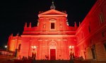 La catedral de la Almudena, de Madrid, se tiñó de rojo por los cristianos perseguidos en la tarde del pasado 20 de noviembre / Foto: Pablo Moreno