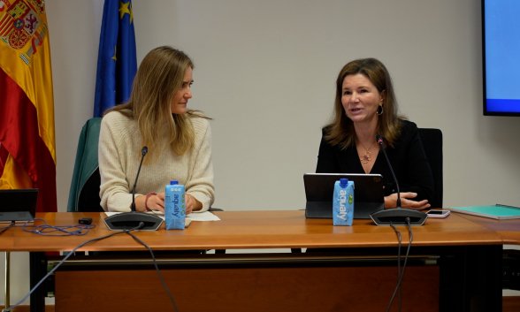 Sara Aagesen y María José Rallo, presidenta de la Aemet