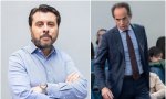 Francesc Vallès (derecha) será sustituido, como máximo responsable de información del Ejecutivo de Pedro Sánchez, por el jefe de prensa del PSOE, Ion Antolín, el responsable de haber manipulado las fotos de las protestas en Ferraz