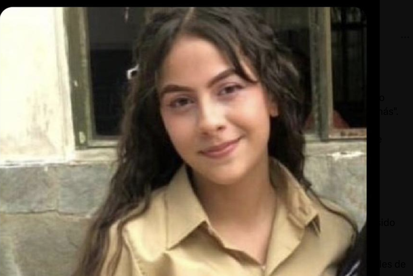 Mariana González, una joven de 16 años detenida el 29 de julio tras las protestas por el pucherazo electoral de Maduro