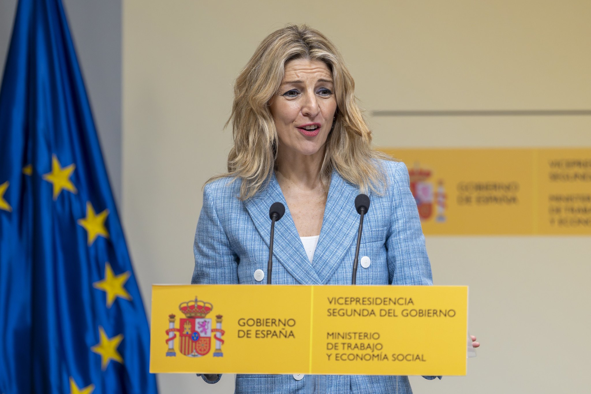 Yolanda Díaz presume de menor paro, pero ojo, España sigue líder en tasa de paro en la UE y en la OCDE... y bajan los contratos / Foto: Pablo Moreno