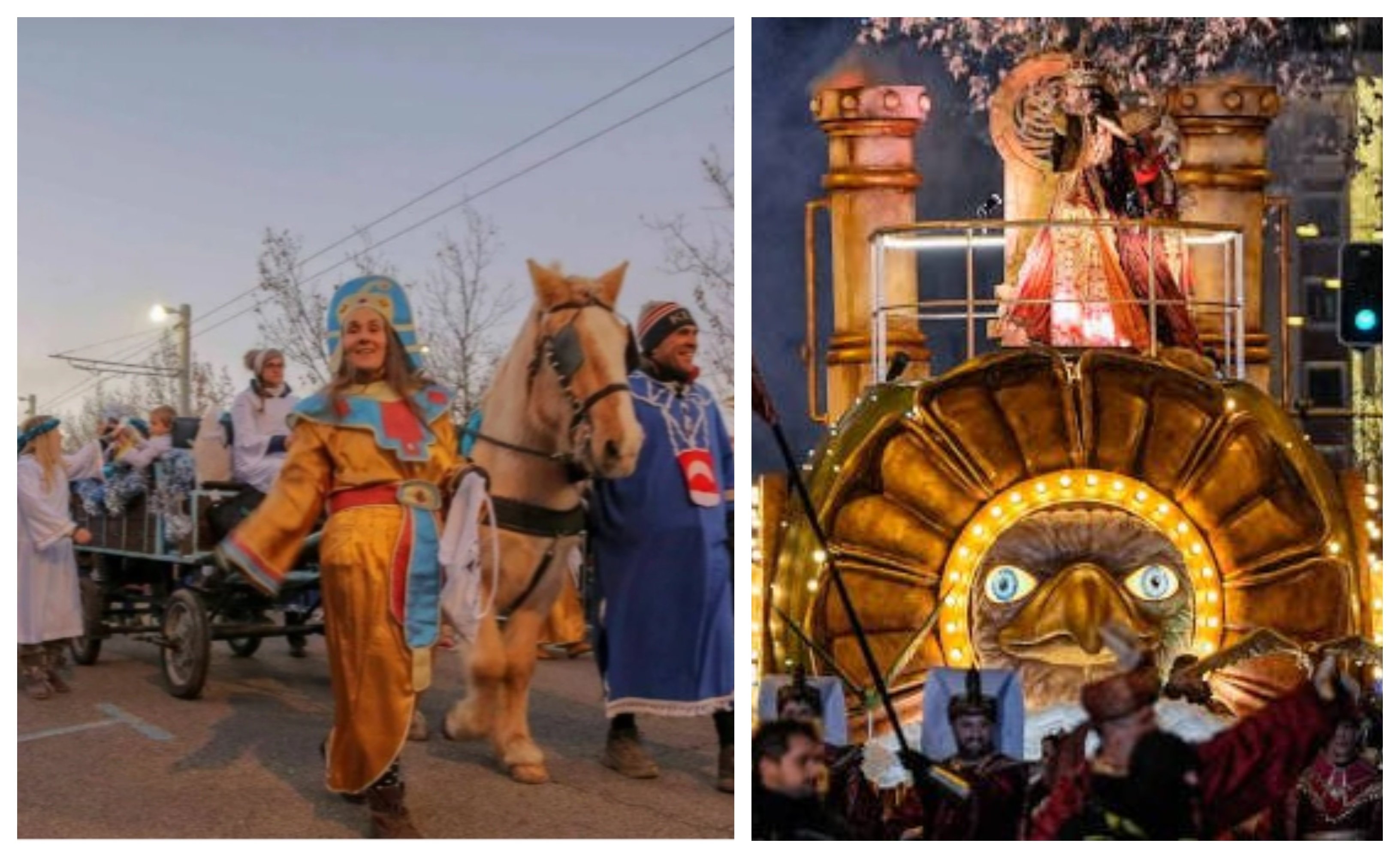 Por Boadilla desfilaron estrellas de Belén, romanos, egipcios, judíos y burros, ocas y camellos… todo lo que realmente tenía que ver con la fiesta cristiana que se celebraba. En Madrid, anuncios comerciales, en una muestra de feísmo o de series infantiles de metacrilato