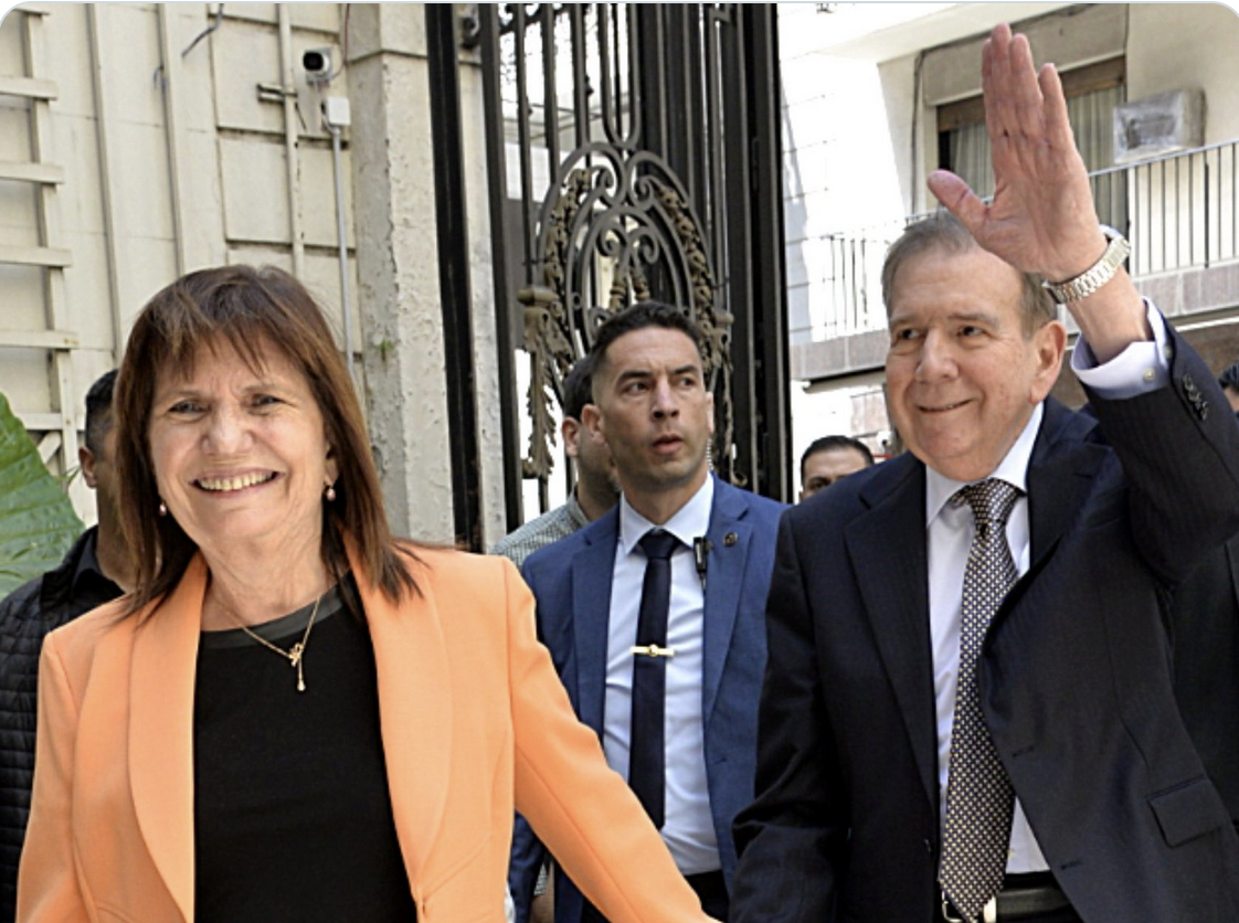 Patricia Bullrich y el opositor venezolano Edmundo González