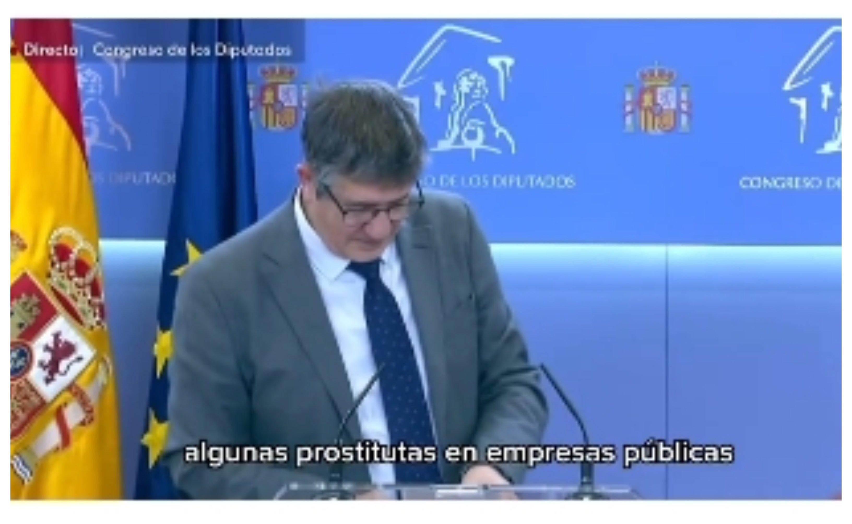 Nueva estrategia censora en el Congreso: intenta apagar el micrófono a Vito Quiles cuando le pregunta a Patxi López por las prostitutas que el PSOE pagaba con dinero público