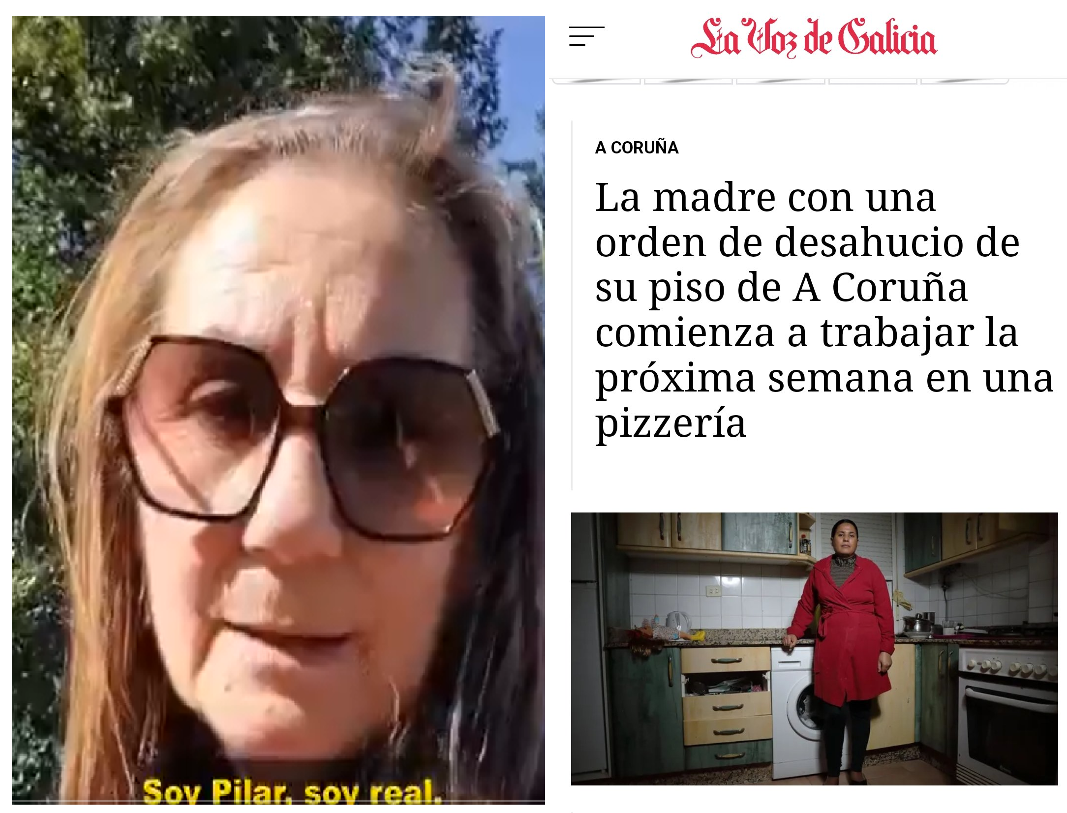 El alquiler nunca llegó a Pilar: "Eso fue lo que ella dijo a La Voz de Galicia, pero la fundación Padre Rubinos jamás se puso en contacto conmigo y jamás me ha pagado nada