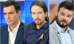 Sánchez, Iglesias y Rufián. uno gana y dos pierden con la violencia en Barcelona