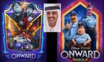 El cartel de la película ‘Onward’ y otro donde se puede ver a la oficial de policía homosexual Spector, junto al jeque de Qatar