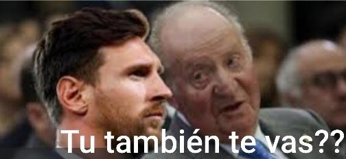 Messi y el rey emérito Juan Carlos I