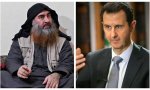 Los dos bandos en guerra era Al Asad (derecha) y el ISIS liderado hasta su fallecimiento por Abu Bakr al-Bagdhadi