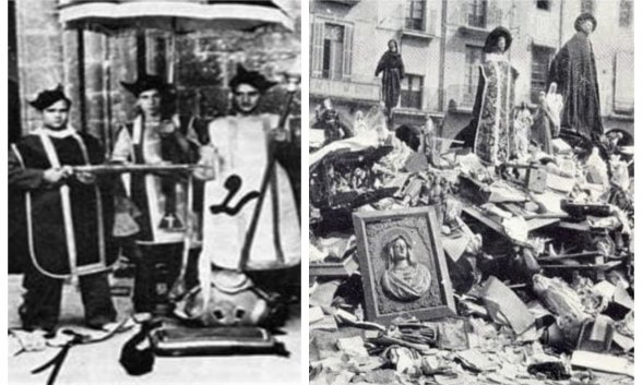 Durante la Guerra Civil Española (1936-1939) fueron asesinados 13 obispos, 4.184 sacerdotes seculares, 2.365 frailes y 296 monjas, lo que equivalía a uno de cada siete sacerdotes y a uno de cada cinco frailes