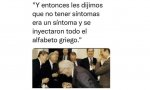 En este caso la imagen nos retrotraiga a Ronald Reagan, que ya cumple años en el camposanto. En efecto, nos estamos tragando todo el alfabeto griego