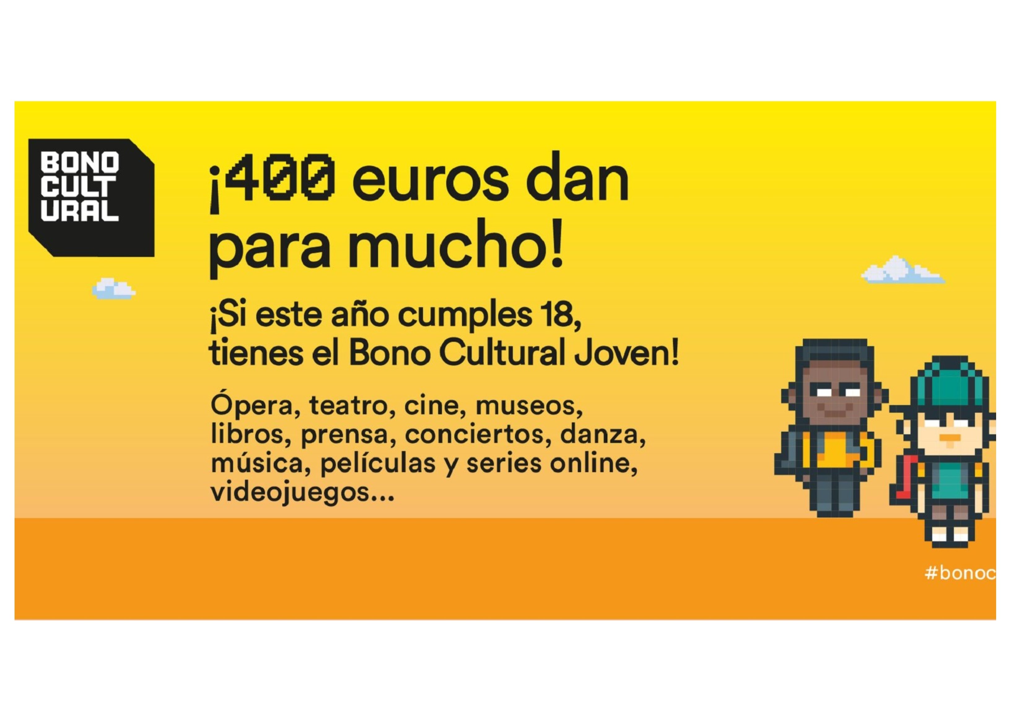 Cómo solicitar el bono cultural de 400 euros para jóvenes de 18 años