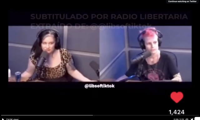 En el video, Adrianne Kuss, que en su cuenta de Twitter se presenta como comentarista de “crímenes verdaderos, aliens y porno”, habla sobre su experiencia con el aborto con Lauryn Petrie, que se define en la misma red social como “cómica nihilista anarquista”