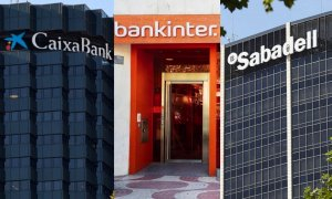 Caixabank, Bankinter y Sabadell tienen casi todo su negocio bancario en España