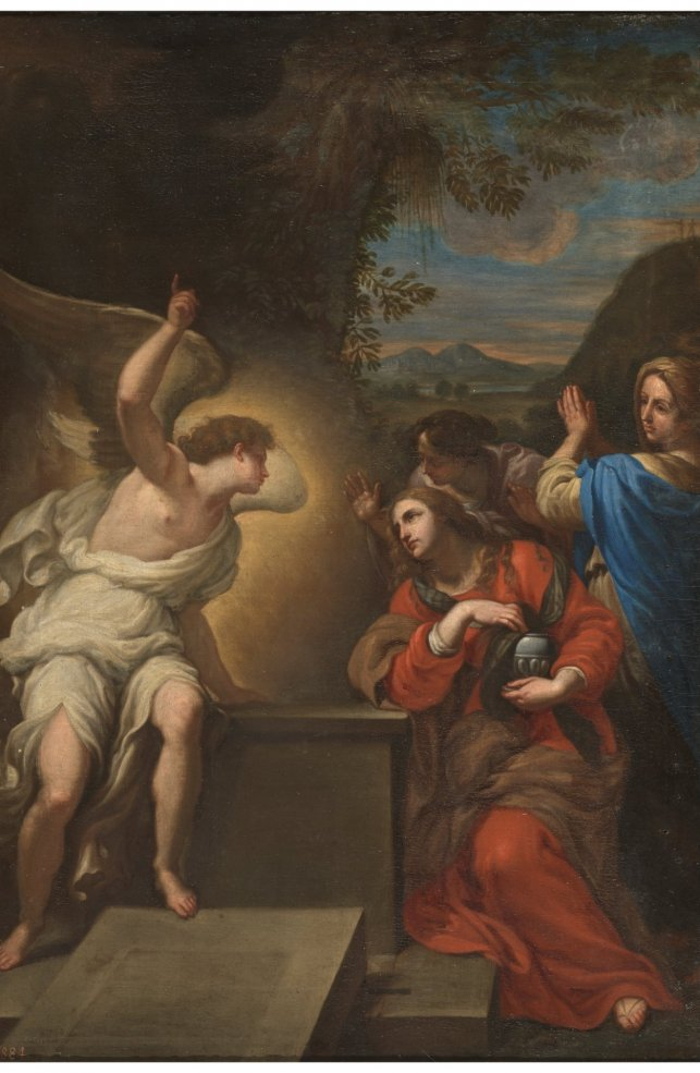 Las Marías visitando el Sepulcro de Jesús (Giovanni Maria Morandi)