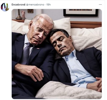 Biden y Sánchez durmiendo
