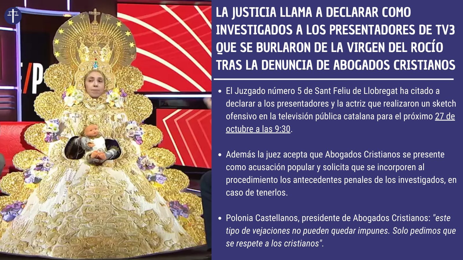 La sosegada reflexión de una cómica andaluza sobre TV3 y la Virgen del Rocío  que merece la pena oír