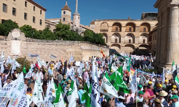 Unos 6.000 agricultores y ganaderos protestan en Córdoba