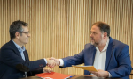 Vergonzosa foto entre Félix Bolaños (PSOE) y Oriol Junqueras (ERC) 